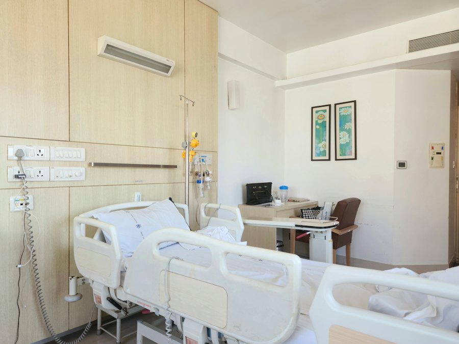 Quarto de hospital climatizado